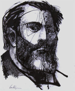 José Hernández- Martín Fierro - dibujo de Castagnino