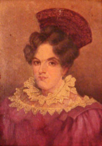 PRILIDIANO PUEYRREDON (Escuela-Argentina,1823-1870) DOÑA JUANA MARIA DE PUEYRREDON, óleo sobre tabla.