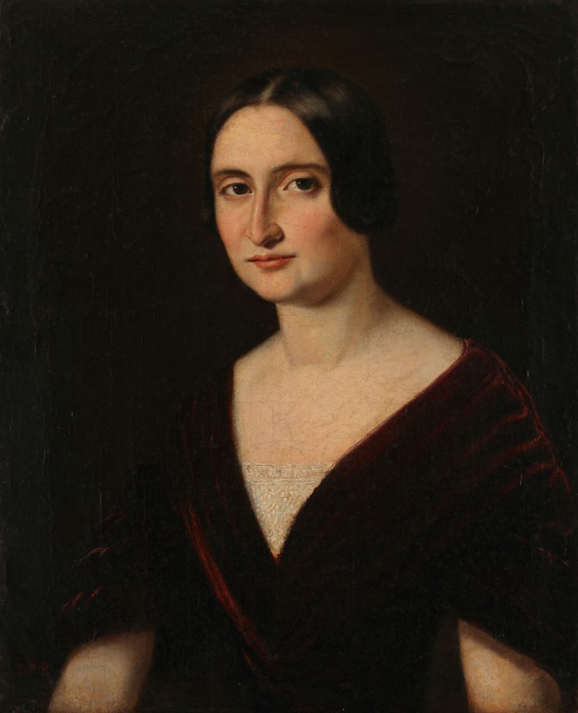 Retrato de Señora Prilidiano Pueyrredón- óleo /tela - 62,5 x 51 cm. 1865 Buenos Aires