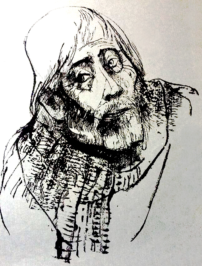 Martín Fierro -dibujo de Juan Carlos Castagnino