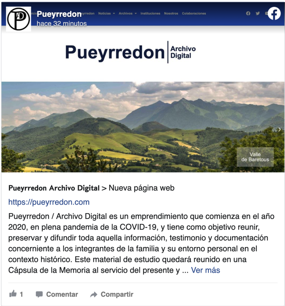 Pueyrredon I Archivo Digital - Nueva página de Facebook