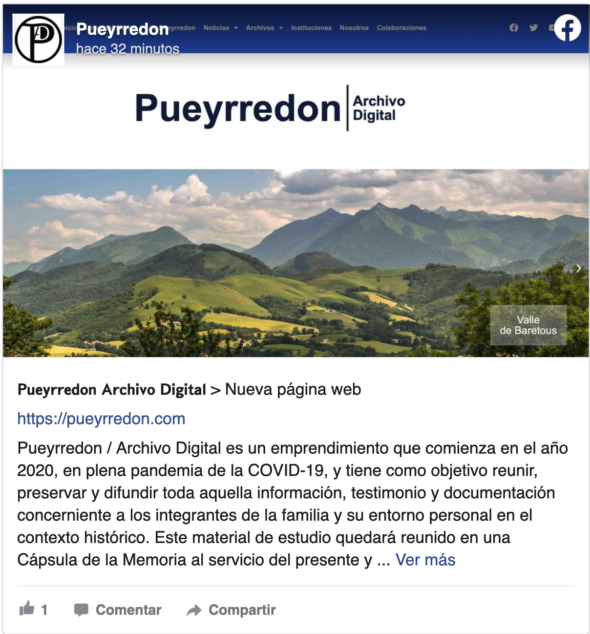  Pueyrredon I Archivo Digital - Nueva página de Facebook