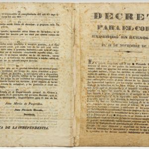 Decreto para el Corso, 1816